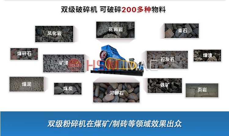 頁巖 泥土用雙級無篩底粉碎機(jī)干濕可破 低投資 高產(chǎn)量